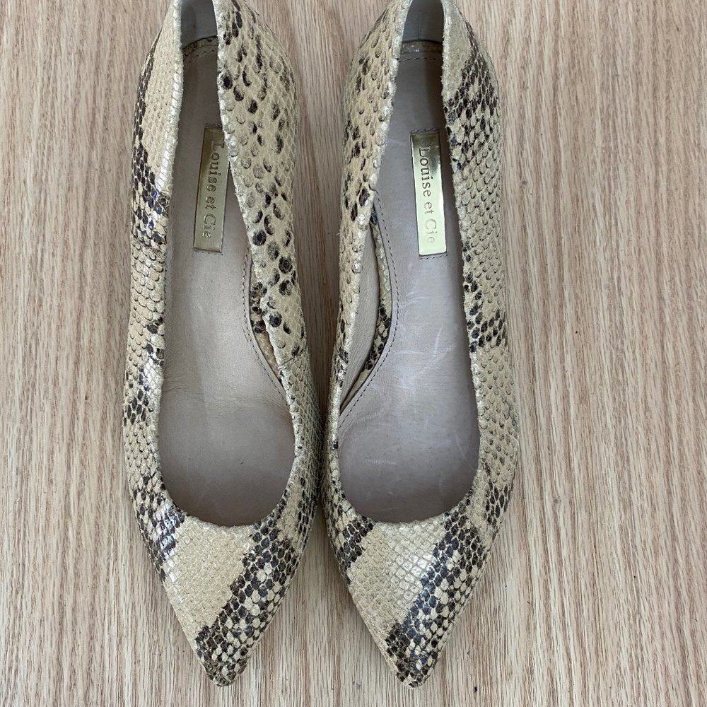 Louise et Cie Jordyna Snakeskin Print Heels